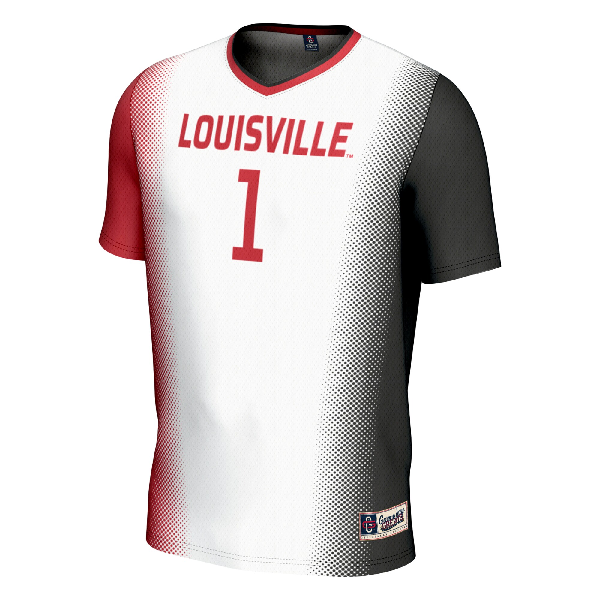 [SJH] Louisville Cardinals GameDay Greats Youth Lightweight Women's Soccer Jersey - White
