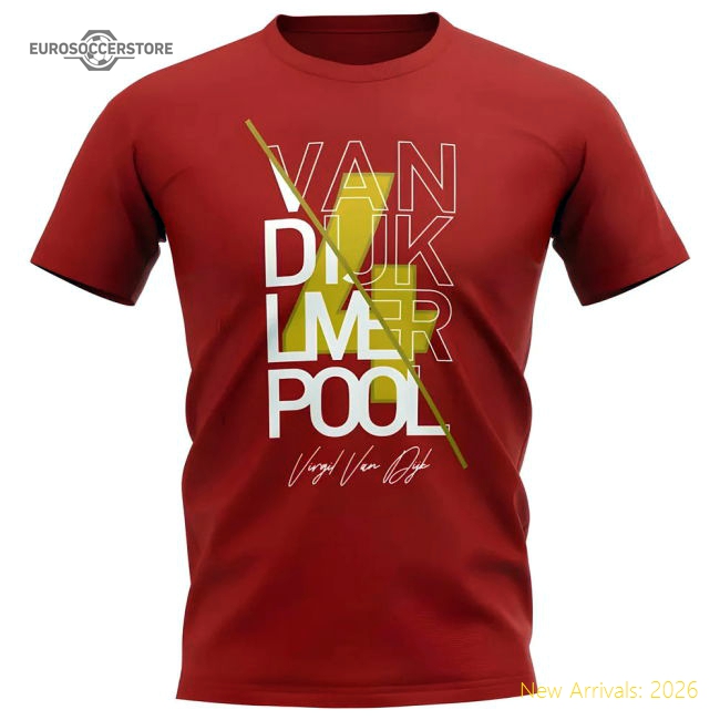 Authentic Virgil Van Dijk Liverpool Graphic Signature T-shirt (red)