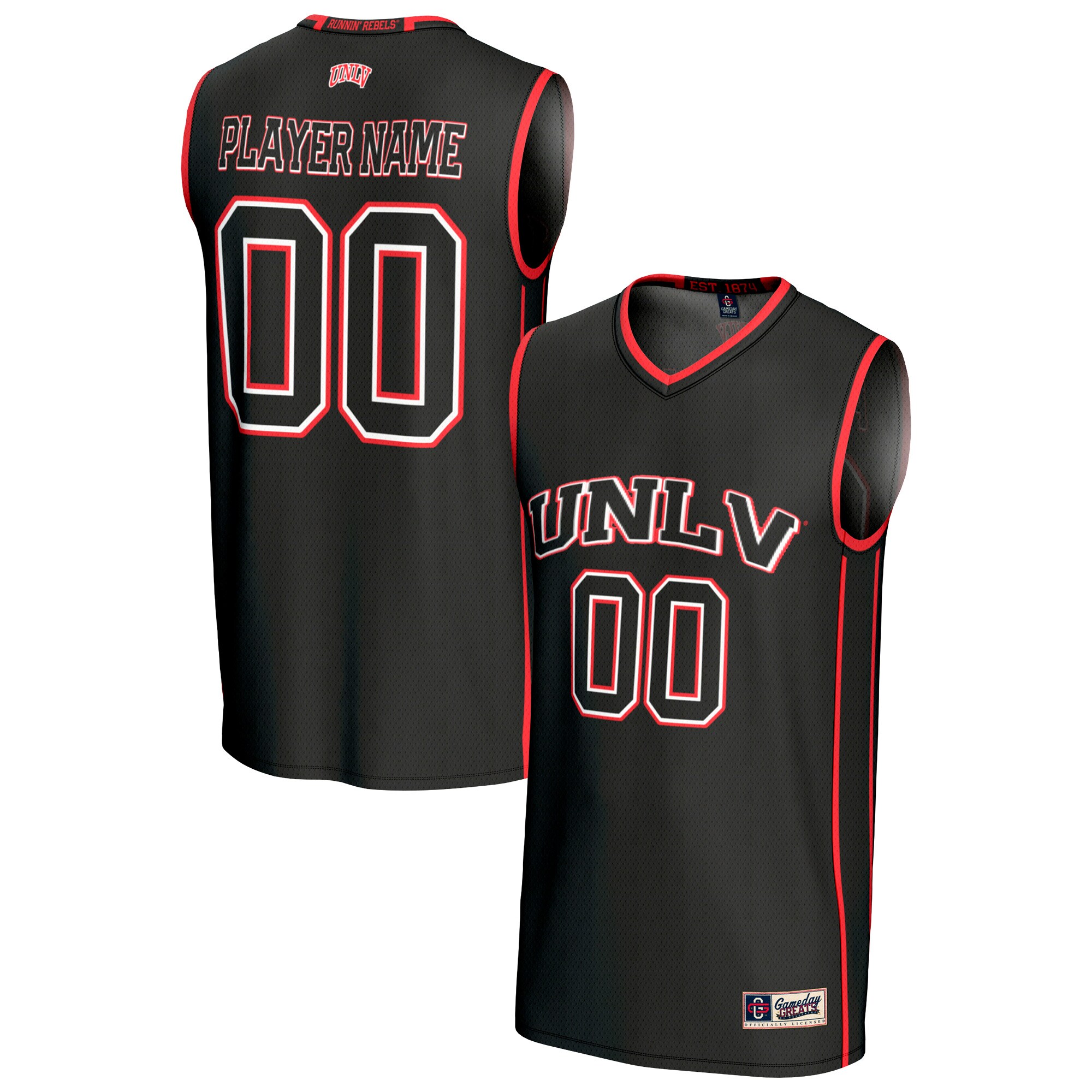 [DDG] UNLV Rebels GameDay Greats Unisex Women's Basketball NIL Pick-A-Player Lightweight Women's Basketball Fashion Jersey - Black