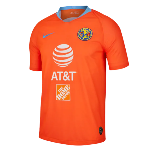Quick Dry Club America Orange 2019-20 Soccer Jersey Shirt