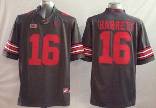 Men's OSU Ohio Gray 2014 home jersey None #16 game day Jersey