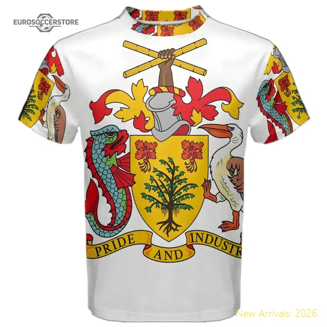 Luxury Barbados Coat Of Arms Sublimated Sports Jersey - Match Quality