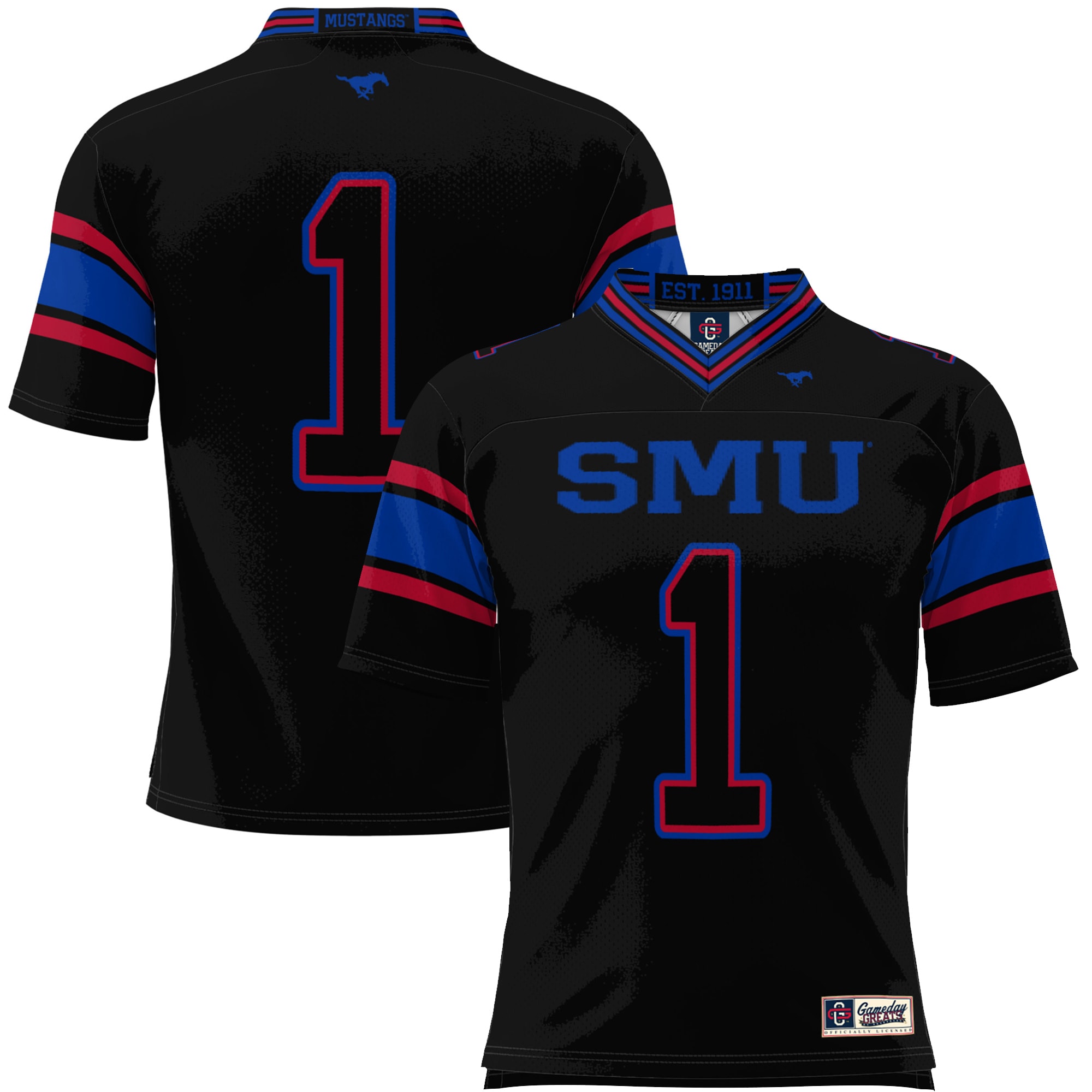 #1 SMU Mustangs GameDay Greats Endzone 26/27 Football Jersey - Black