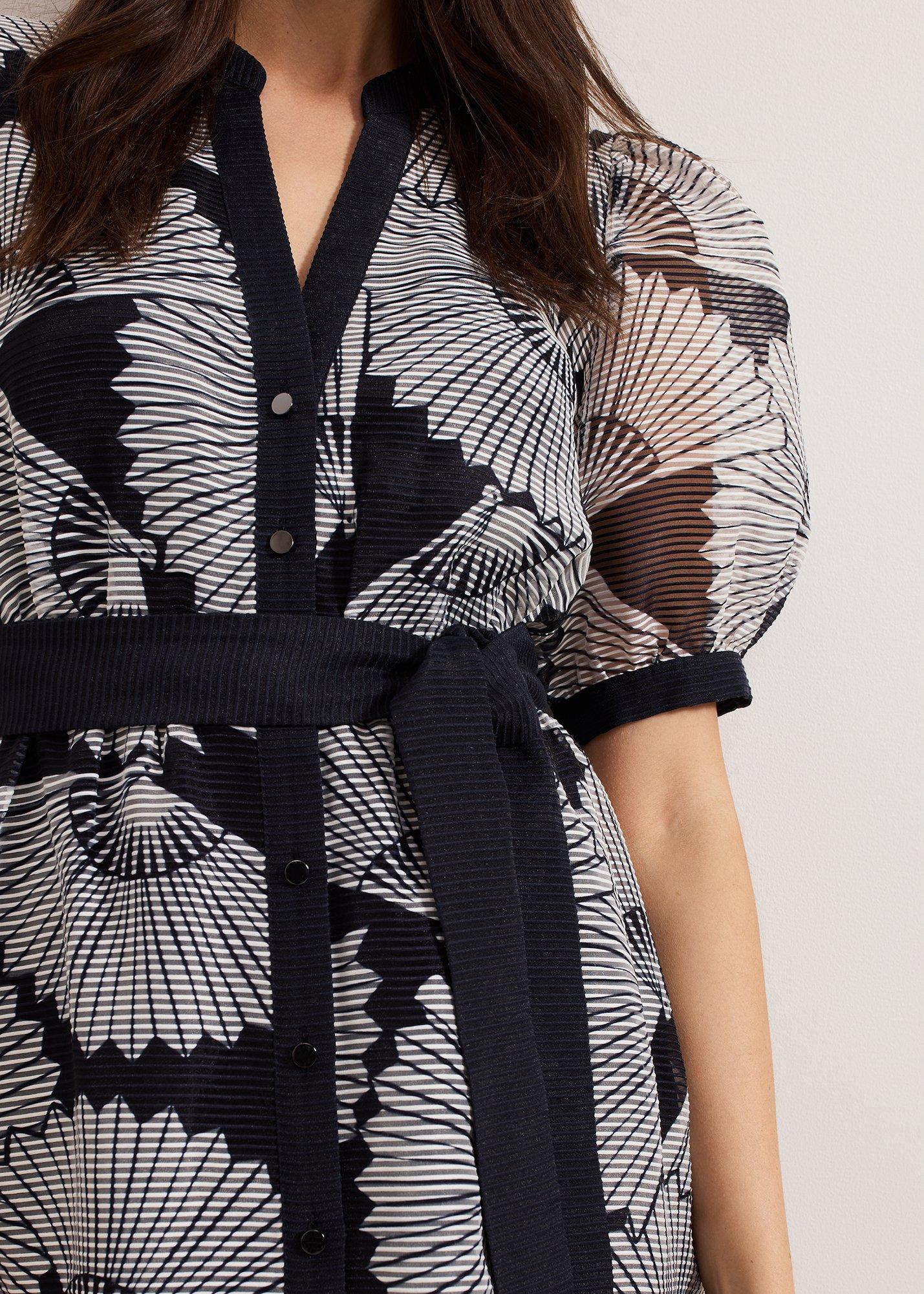 Skylar Navy Print Midi Dress