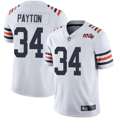 Official NFL W B Bears #34 Walter Payton White Limited Jersey