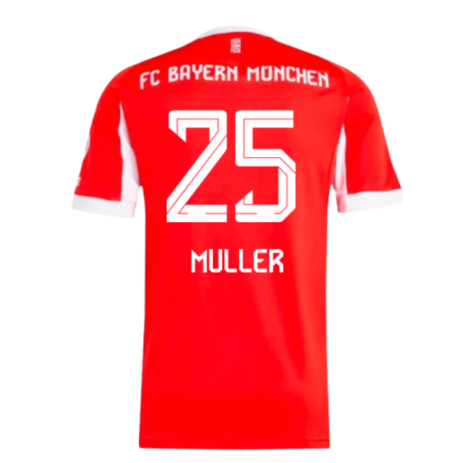2025-2026 Home Shirt by Bayern Munich (Unisex