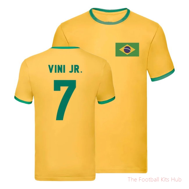 Brazil Ringer T-Shirt (Vini Jr 10)