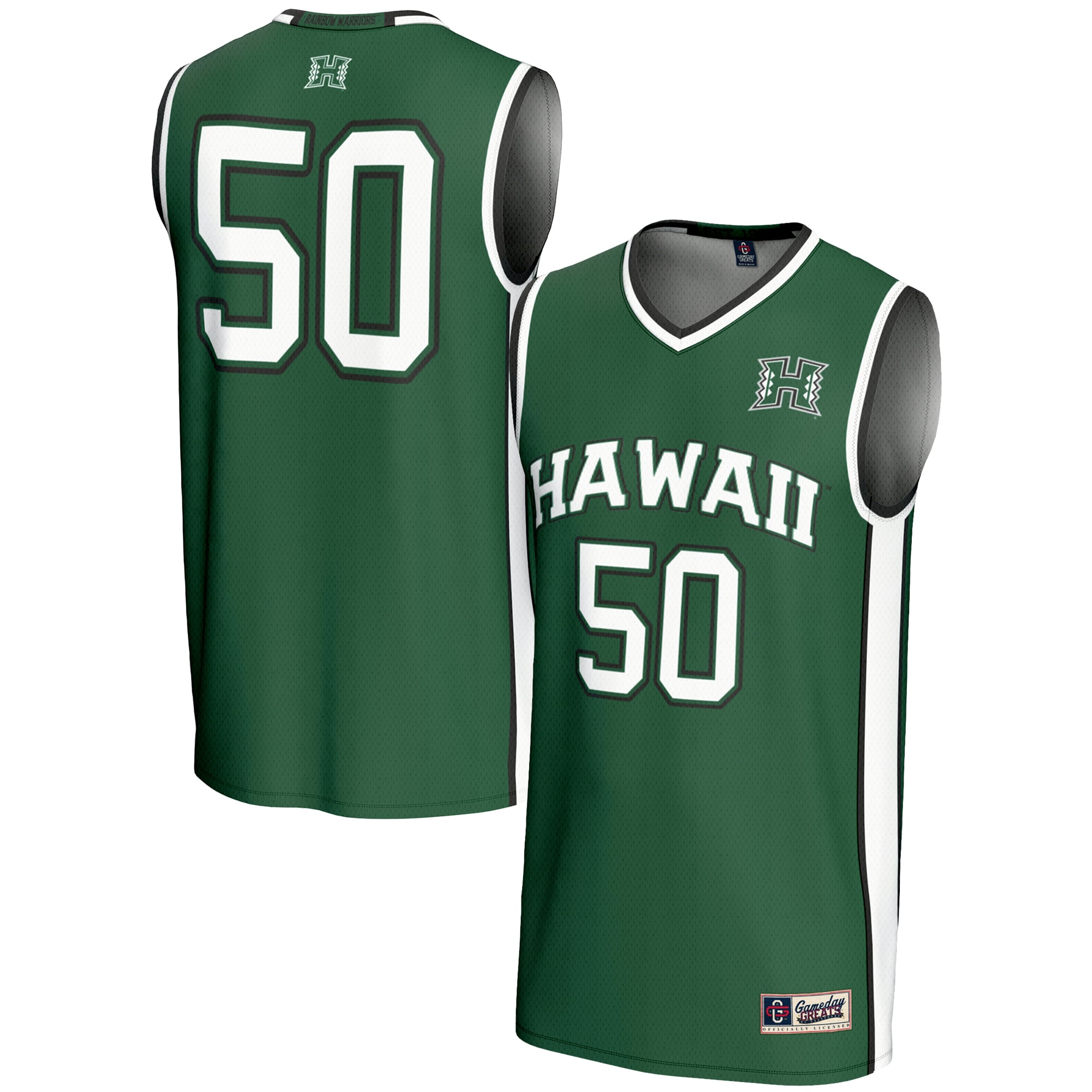 #50 Hawaii Rainbow Warriors GameDay Greats Youth Lightweight Basketball Jersey - Green
