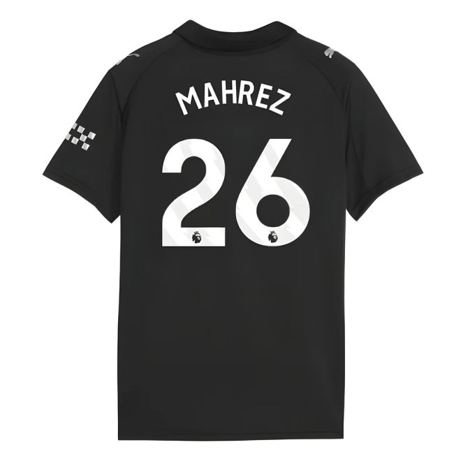 Top Tier Football Man City Away Shirt Kids Mahrez #26 Latest Editi...