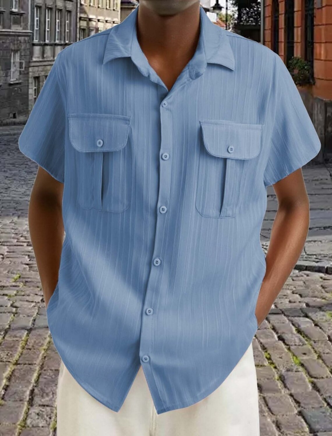 Men's Shirt Texture Work Jacquard Dark Brown Black White Pink Wine