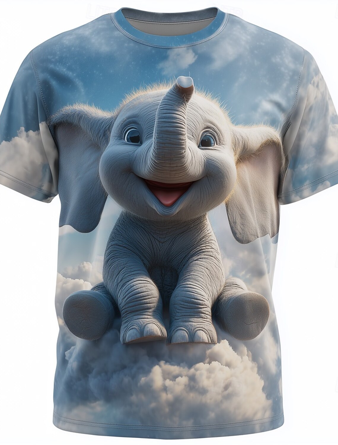 Men's Animal 3D Funny T Shirt Short Sleeve T shirt 3D Print Crew Neck Shirt Exaggerated Designer Party Street Casual White 1 Blue White 2 Summer Spring All Seasons Clothing Apparel S M L XL