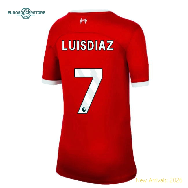 Gentle Liverpool Kids Jersey Luis Diaz 2023-2024 Kids-safe Technology
