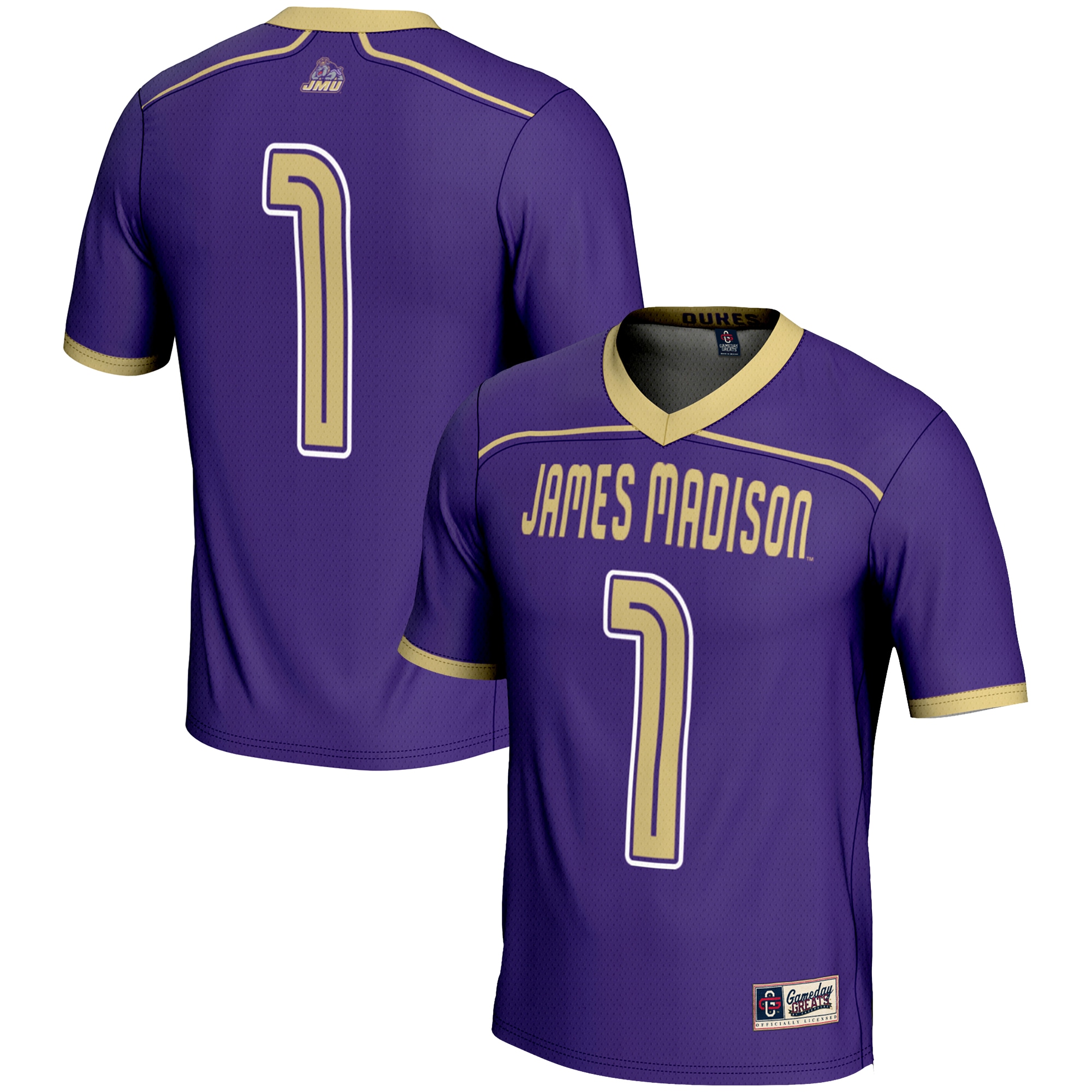 [NJP] Women's James Madison Dukes GameDay Greats #1 Lightweight Lacrosse Jersey - Purple