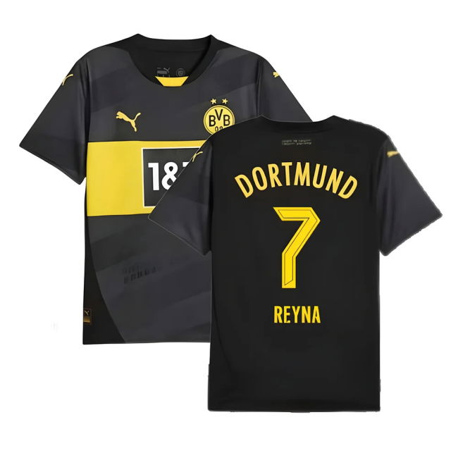 2024-2025 Borussia Dortmund Away Soccer Jersey (Reyna 7)