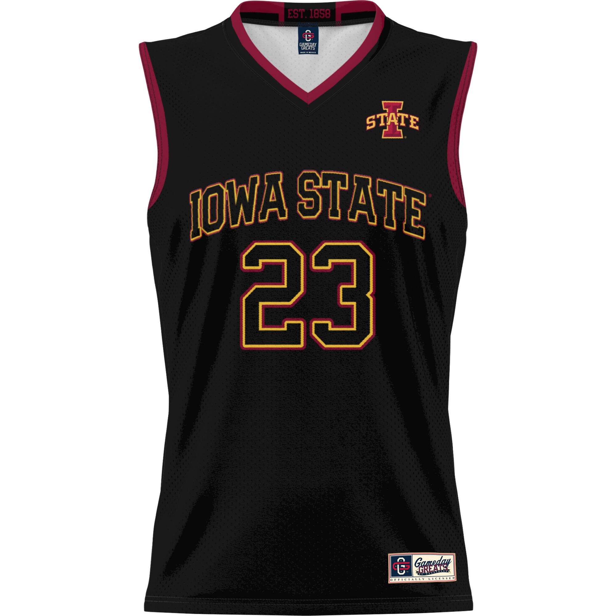 [DDG] Iowa State Cyclones GameDay Greats Unisex Lightweight Basketball Jersey - Black