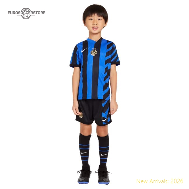 Inter Milan Children 2024 Home Jersey Shirt Football Fan Match Day Supporter Collection