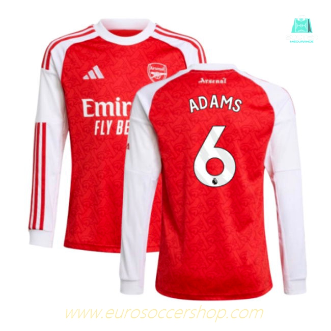 2025-2026 Arsenal Long Sleeve Home Shirt (Kids) (Adams 6)