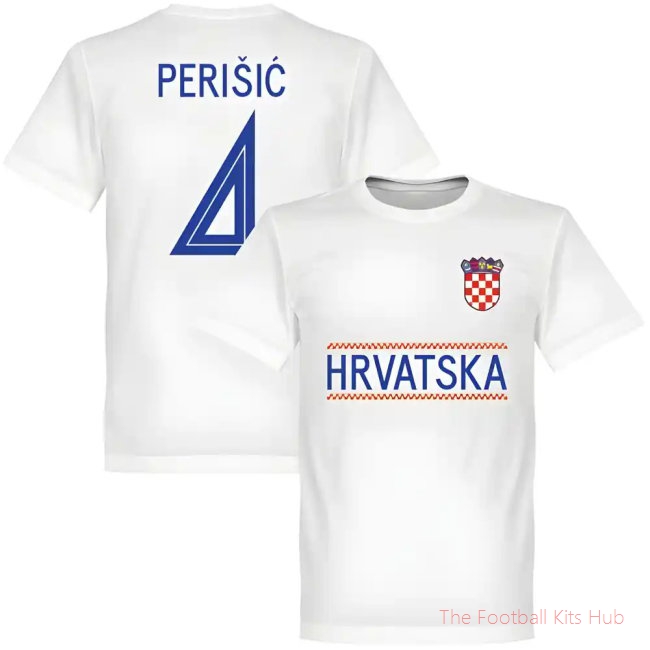 Croatia Ivan Perisic 4 Team T-Shirt - White