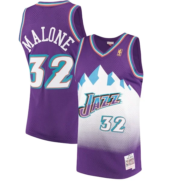 Championship Karl Malone UTA NBA Swingman Jersey - Licensed Product