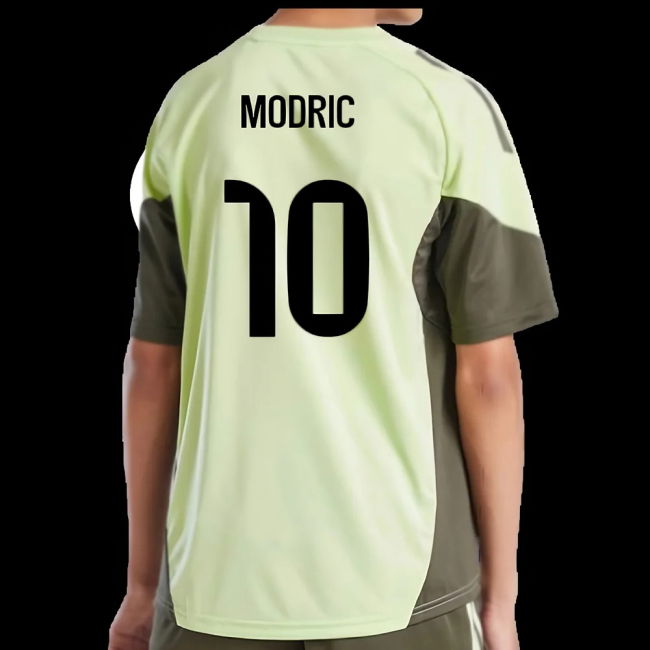 2025-2026 Real Madrid Training Jersey (Almost Lime) - Kids (Modric 10)