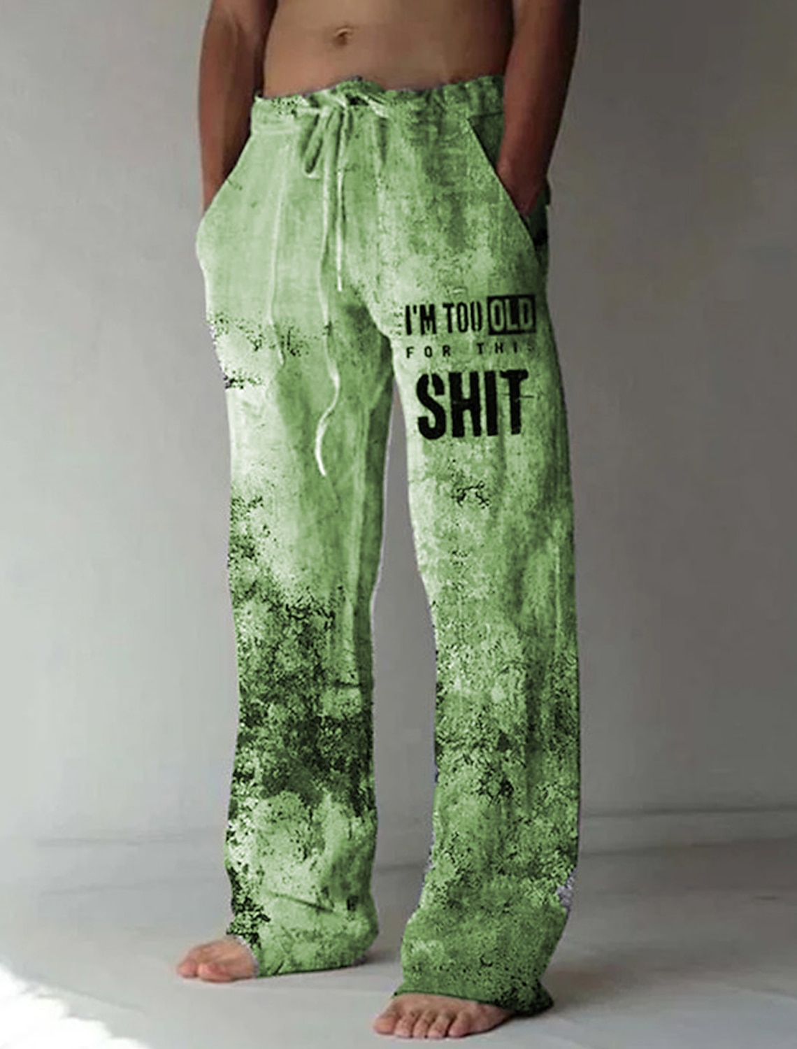 Men's Trousers Summer Pants Beach Drawstring Elastic Waist 3D Print #1