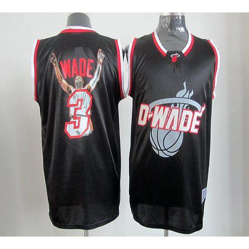 Heat Black Miami Heat #3 Jersey - Value-Priced Game Day Wear