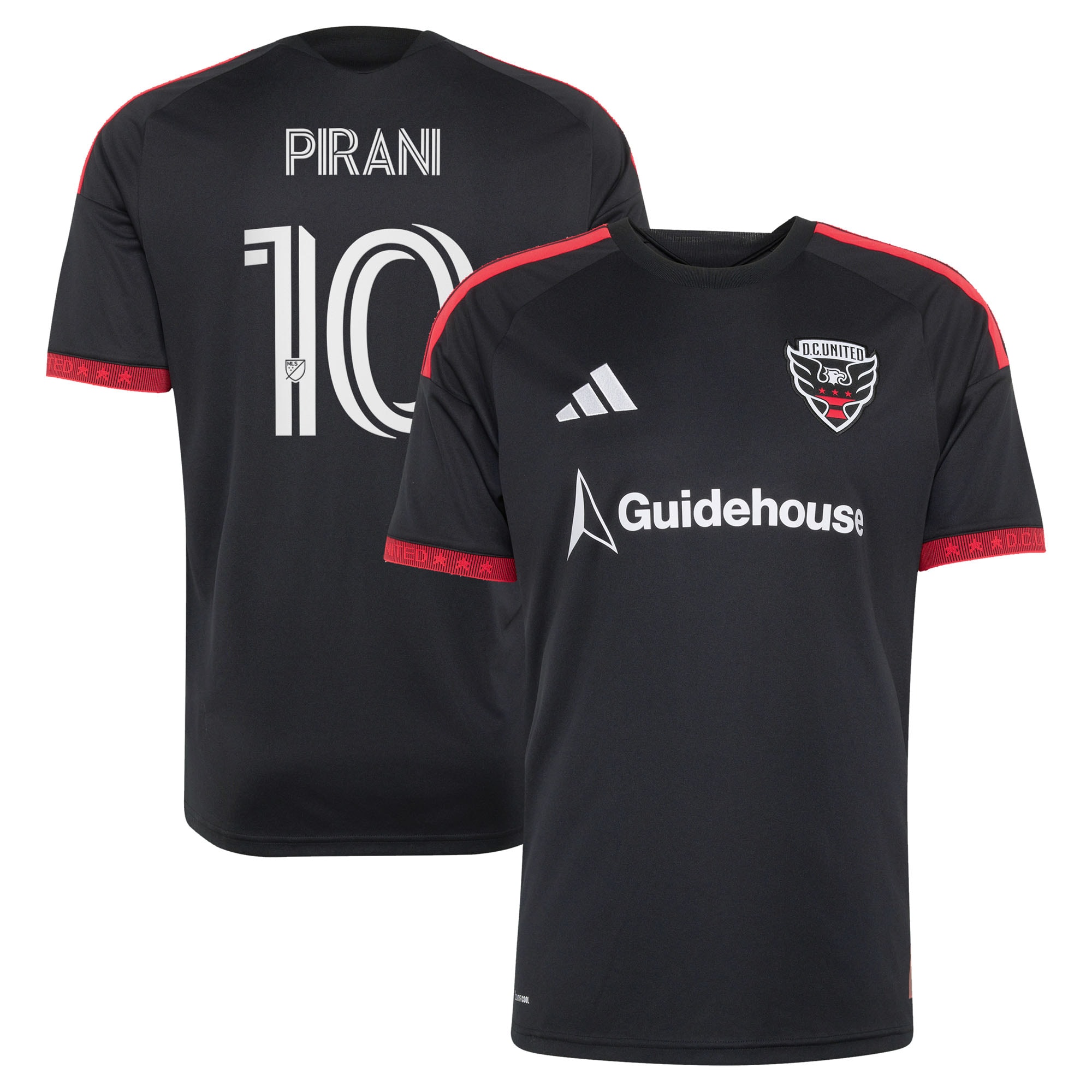 [JED] Women's Gabriel Pirani D.C. United 2026 Black-and-Red Kit Replica Jersey - Black