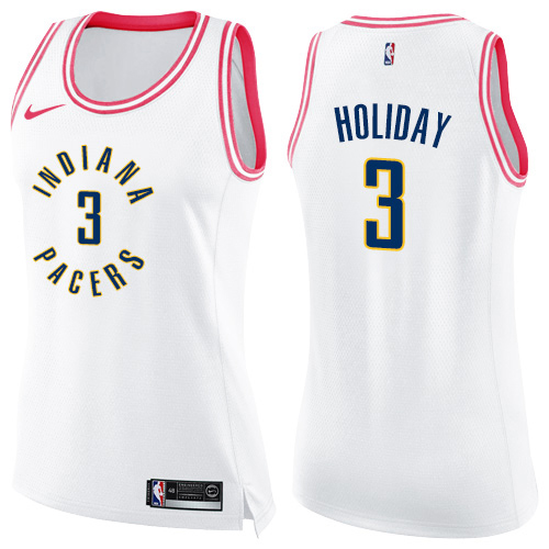 Elite IND #3 Aaron Holiday 2024 Icon NBA Swingman Jersey White -