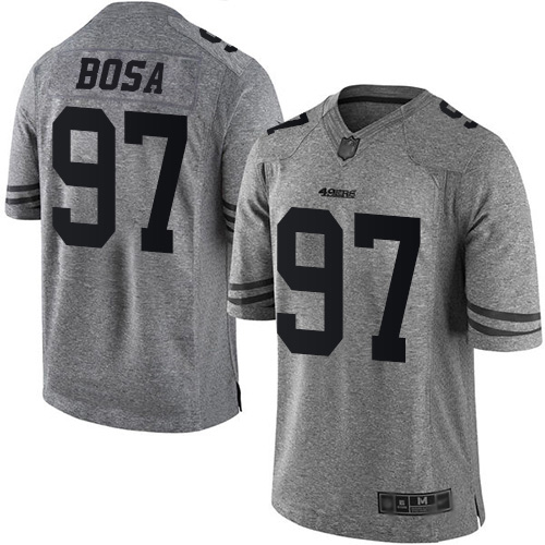 Official NFL SF 49ers #97 Nick Bosa Gray Limited Jersey - NFL Licensed