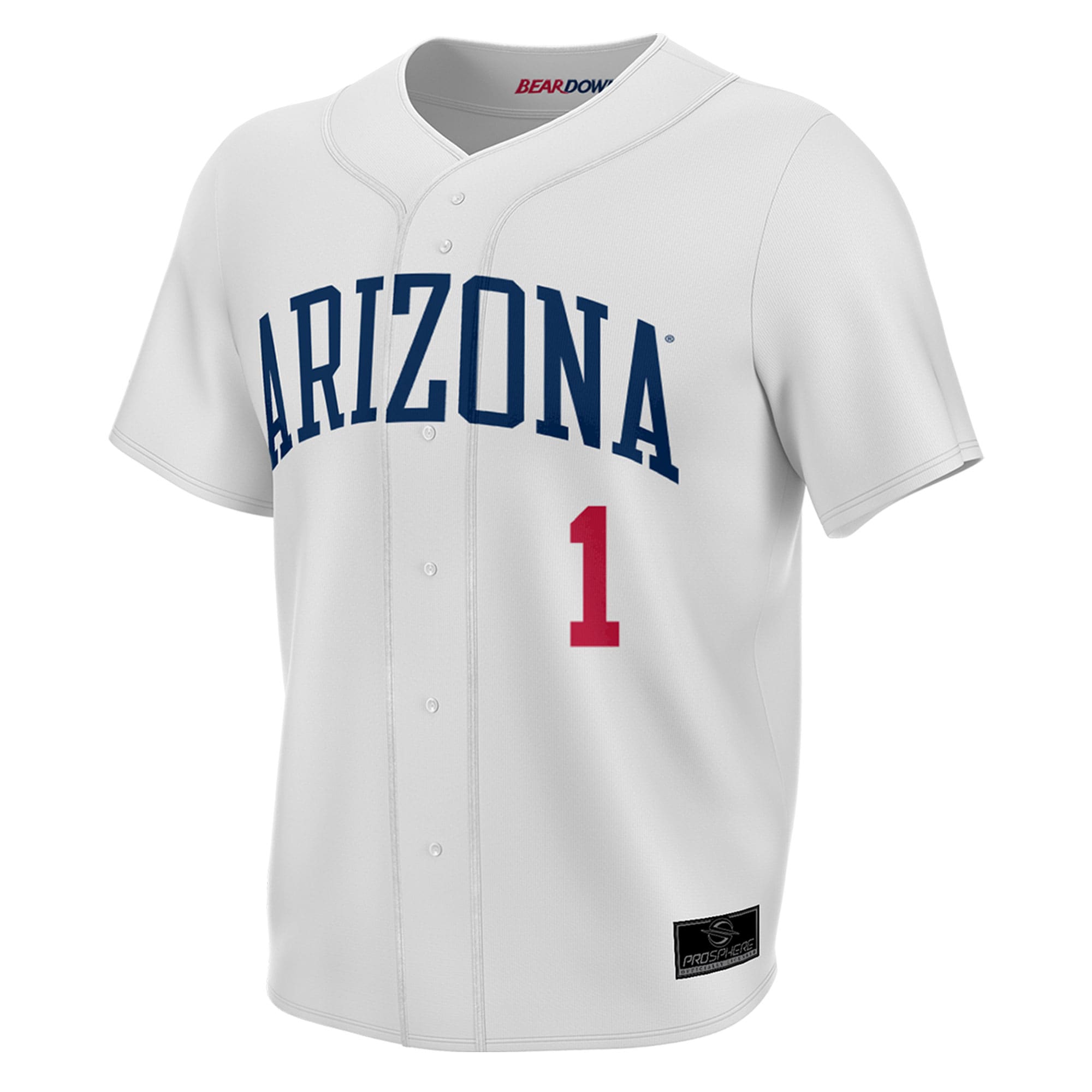 [NJP] Arizona Wildcats GameDay Greats Unisex Lightweight Collegiate Baseball Fashion Jersey - White