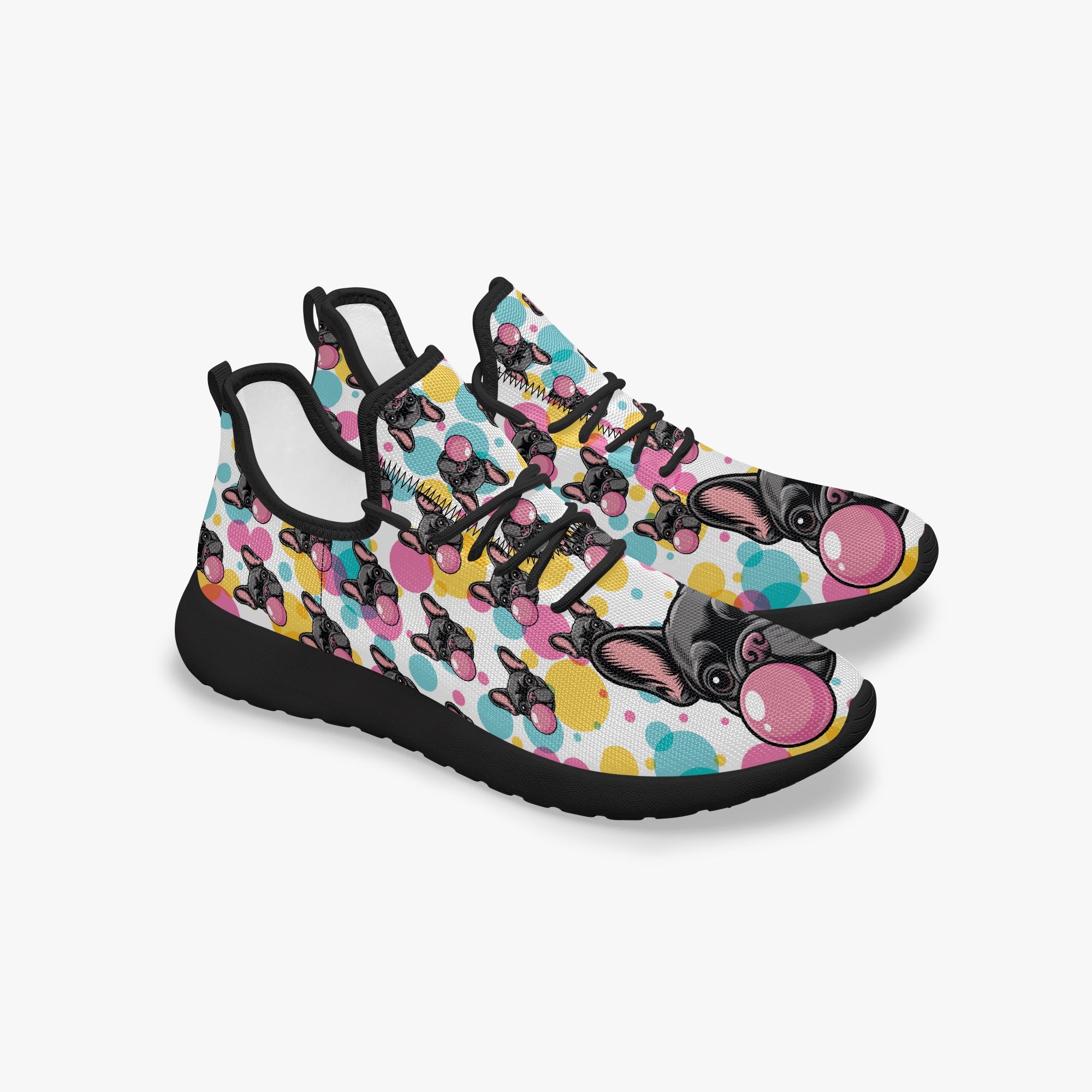 French Bulldog Lover Denim Classic Sneakers Stylish Walking Shoes