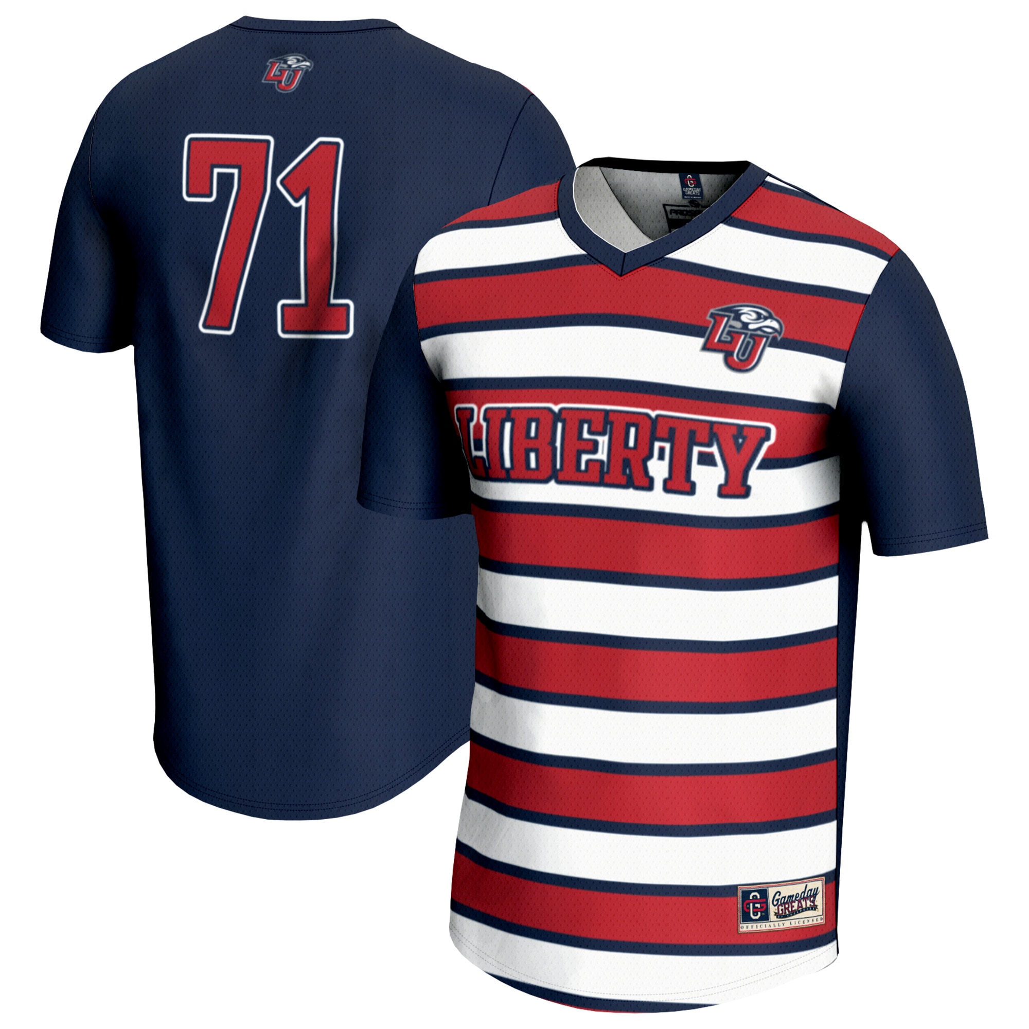 [SJH] Liberty Flames GameDay Greats Youth Lightweight Soccer Fashion Jersey - Navy