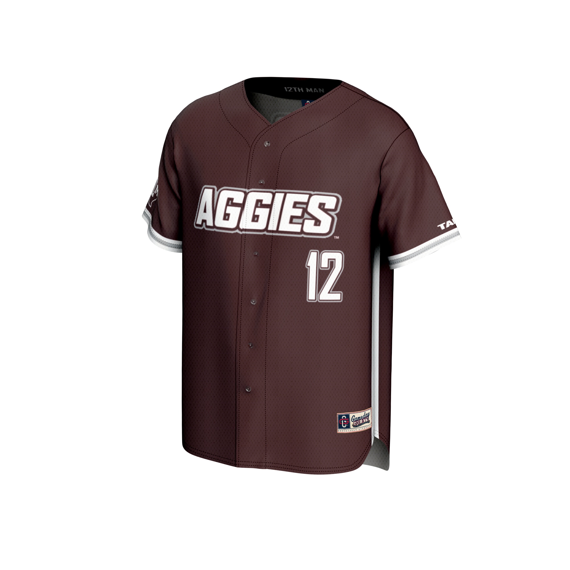 [NJP] Texas A&M Aggies GameDay Greats Adult Lightweight Baseball Jersey - Maroon