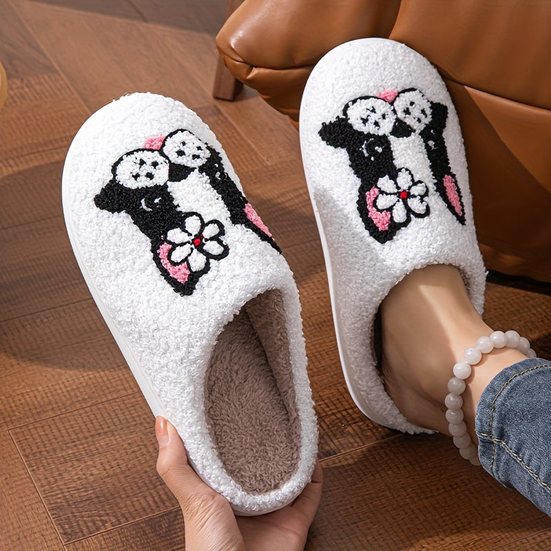 FrenFoot Adorable Frenchie Pattern Slippers for Dog Enthusiasts