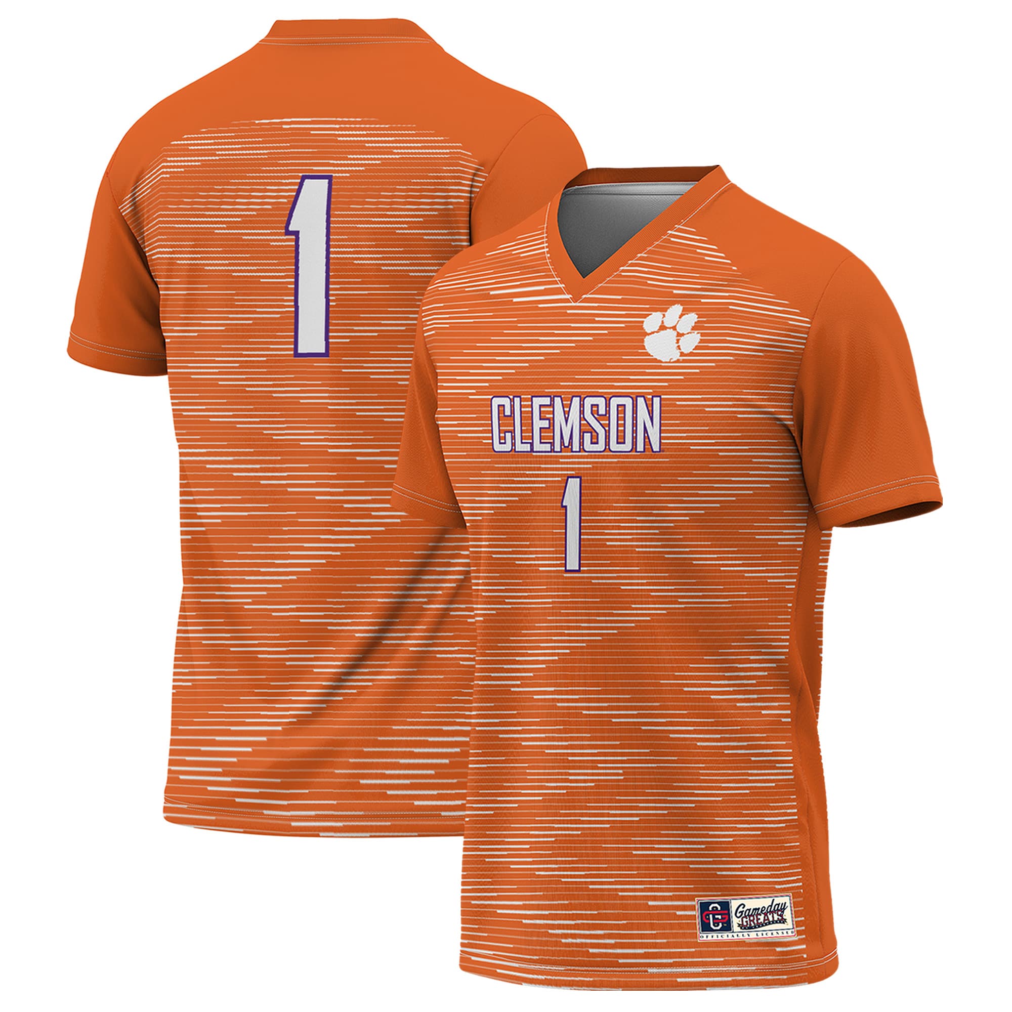 [NJP] Clemson Tigers GameDay Greats Unisex Lightweight Soccer Jersey - Orange