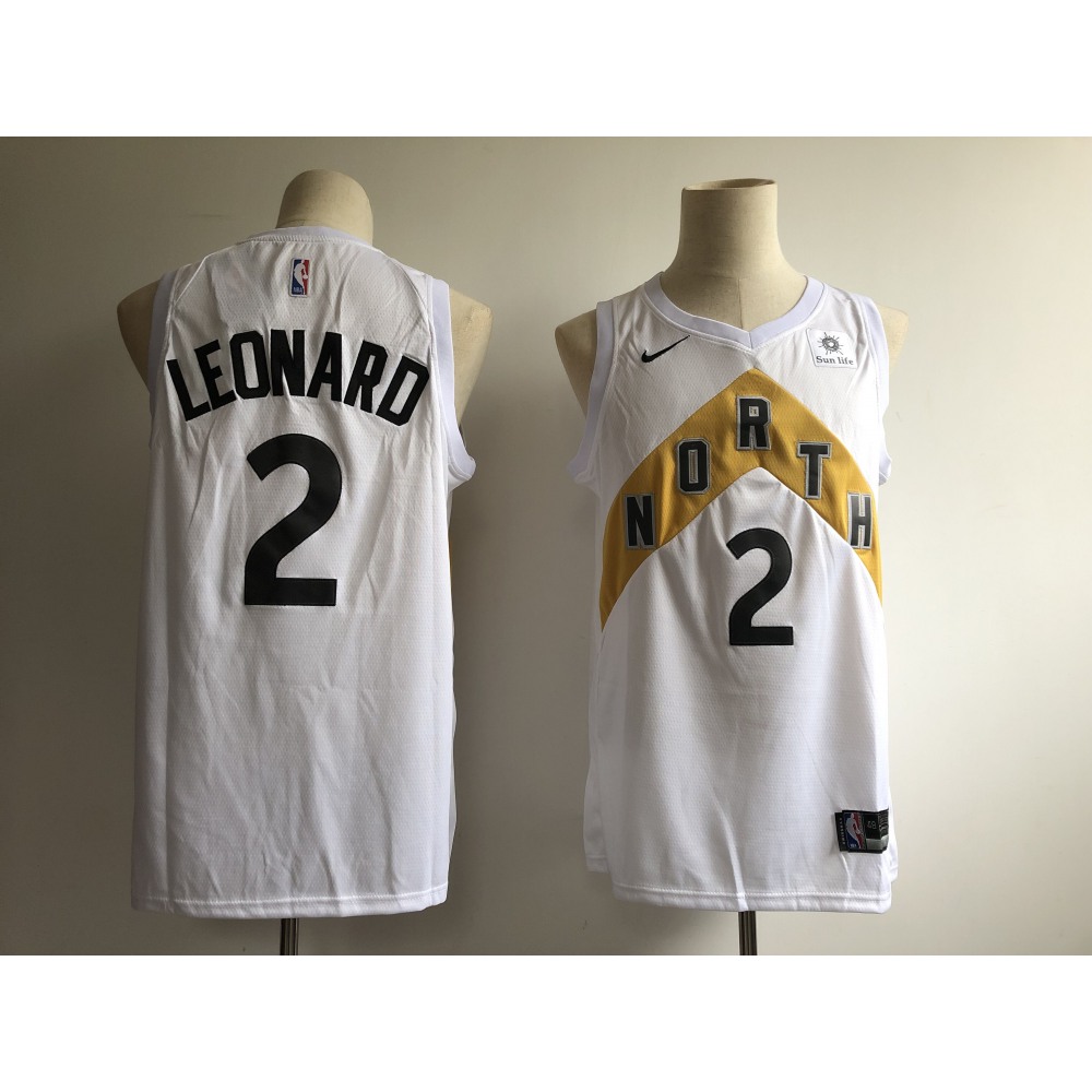 Men's Toronto Raptors #2 Kawhi Leonard White 2018/19 City Edition Swingman Stitched NBA Jersey