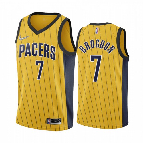 Indiana Indiana Pacers #7 Malcolm Brogdon Gold Womens NBA Swingman 2020-21 Earned Edition Jersey Womens