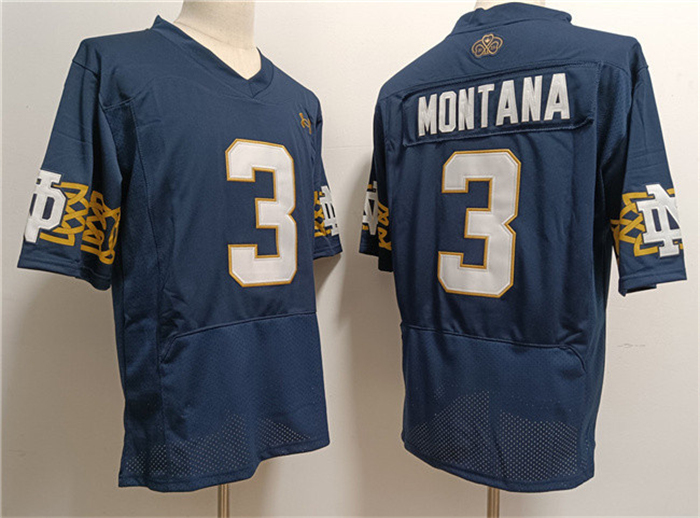 Men's ND Irish Joe Montana #3 durabl Game 2024 performance Jersey