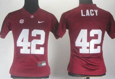 Men's Alabama Bama Eddie Lacy #42 official Red 2024 comfortable Jersey