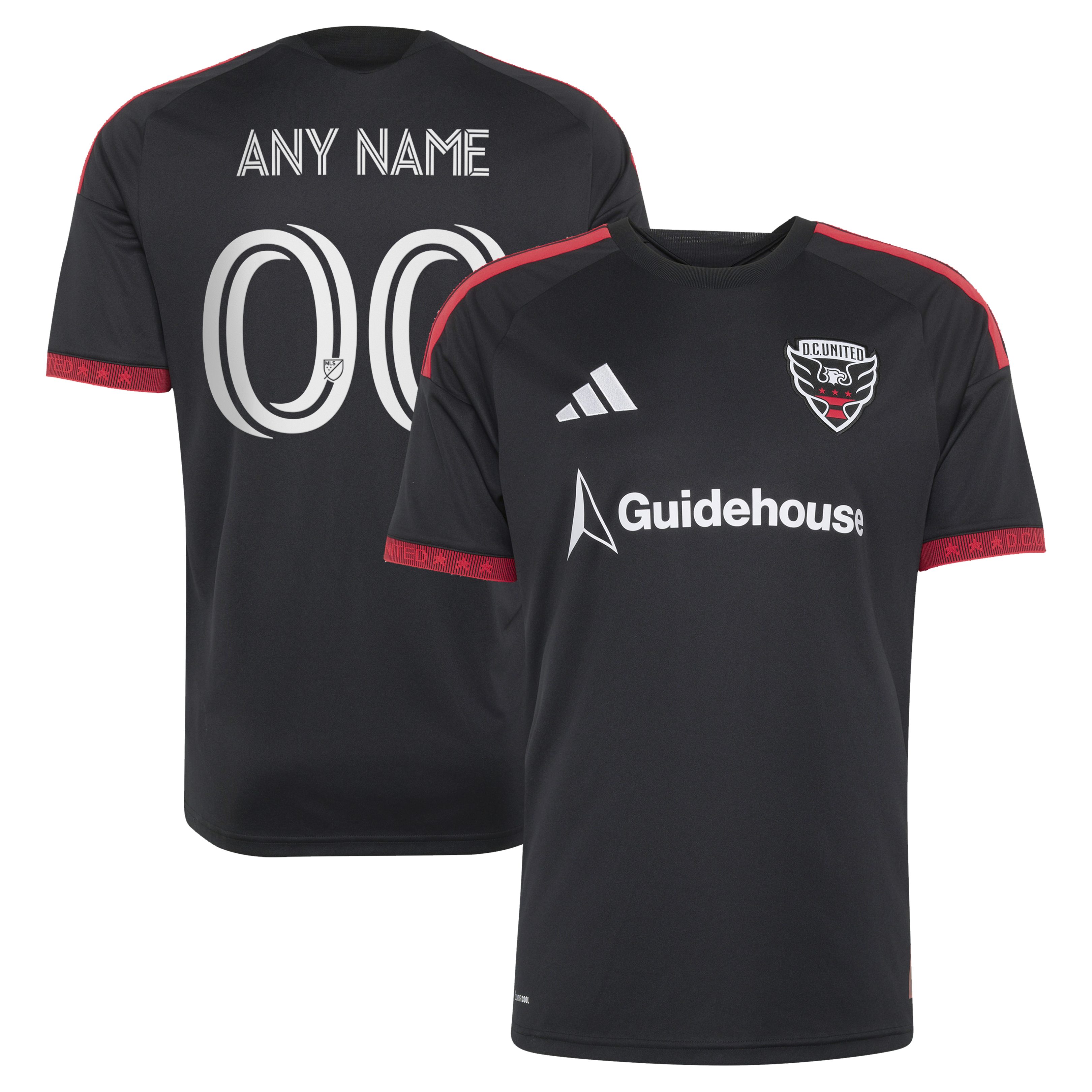 [SJH] D.C. United 2026 Black-and-Red Kit Replica Custom Jersey - Black