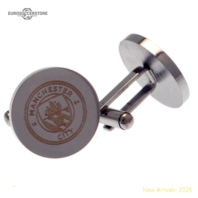 Manchester City FC Stainless Steel Round Cufflinks