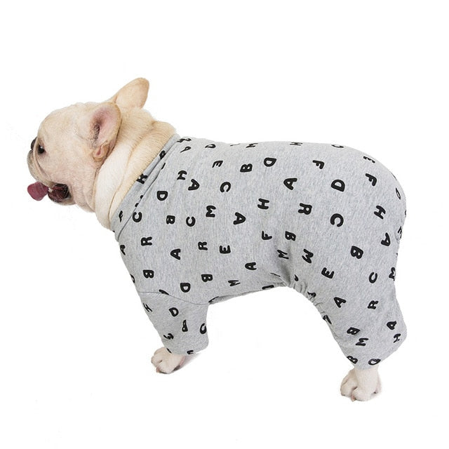 Letter Print Winter Clothes for French Bulldog (WS310)