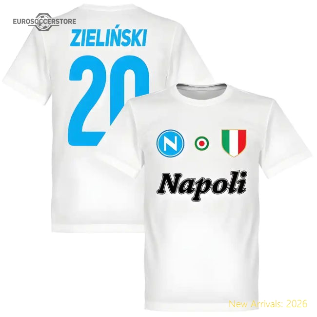 Football Club Napoli Zielinski Professional Home Jersey Signature