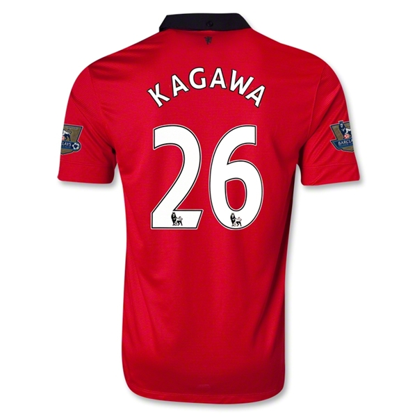 13-14 Manchester United 26 KAGAWA Home Jersey Shirt - Official