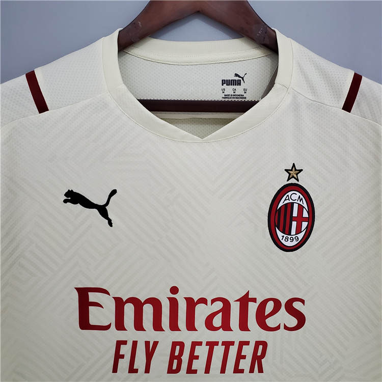 AC Milan 21-22 Away Yellow Soccer Jersey Football Shirt - Official