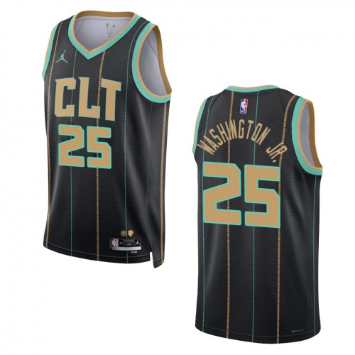 Nike Nets Black Charlotte Hornets #25 Jersey - Cost-Effective