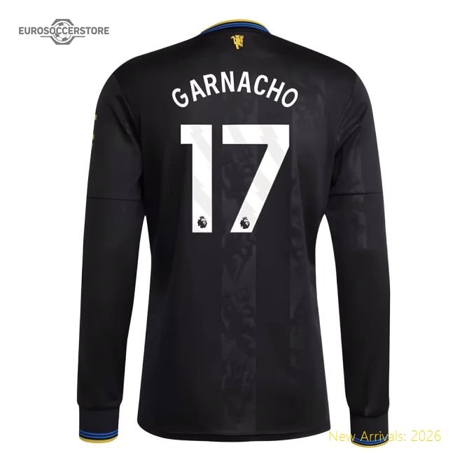 Premium 2025-2026 Man Utd Long Sleeve Third Shirt (garnacho 17)