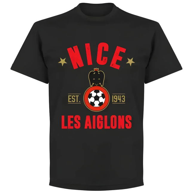 Nice - Black football T-Shirt (Unisex
