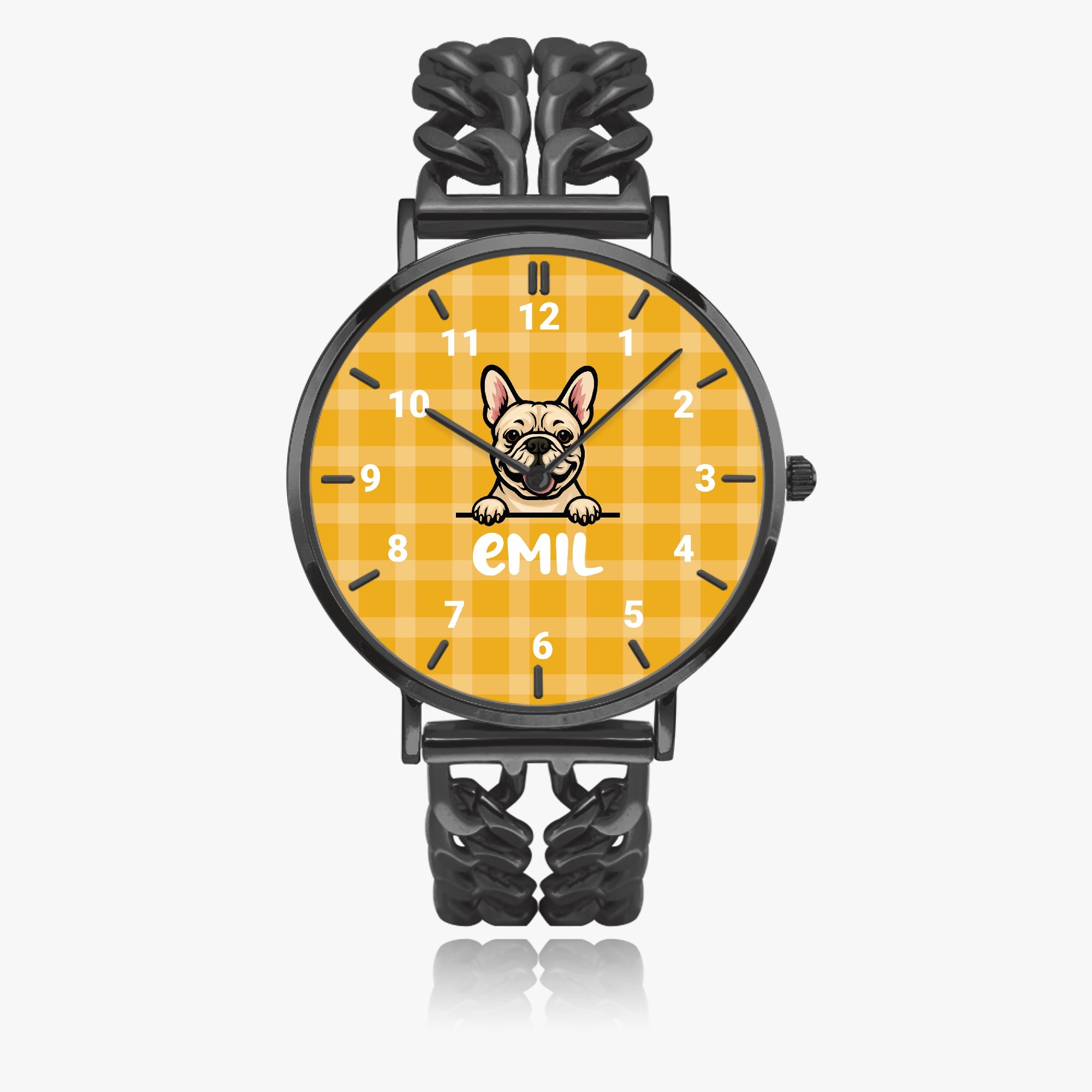 Personalized Chic Hollow Strap Watch For Frenchie Lovers Indoor Use