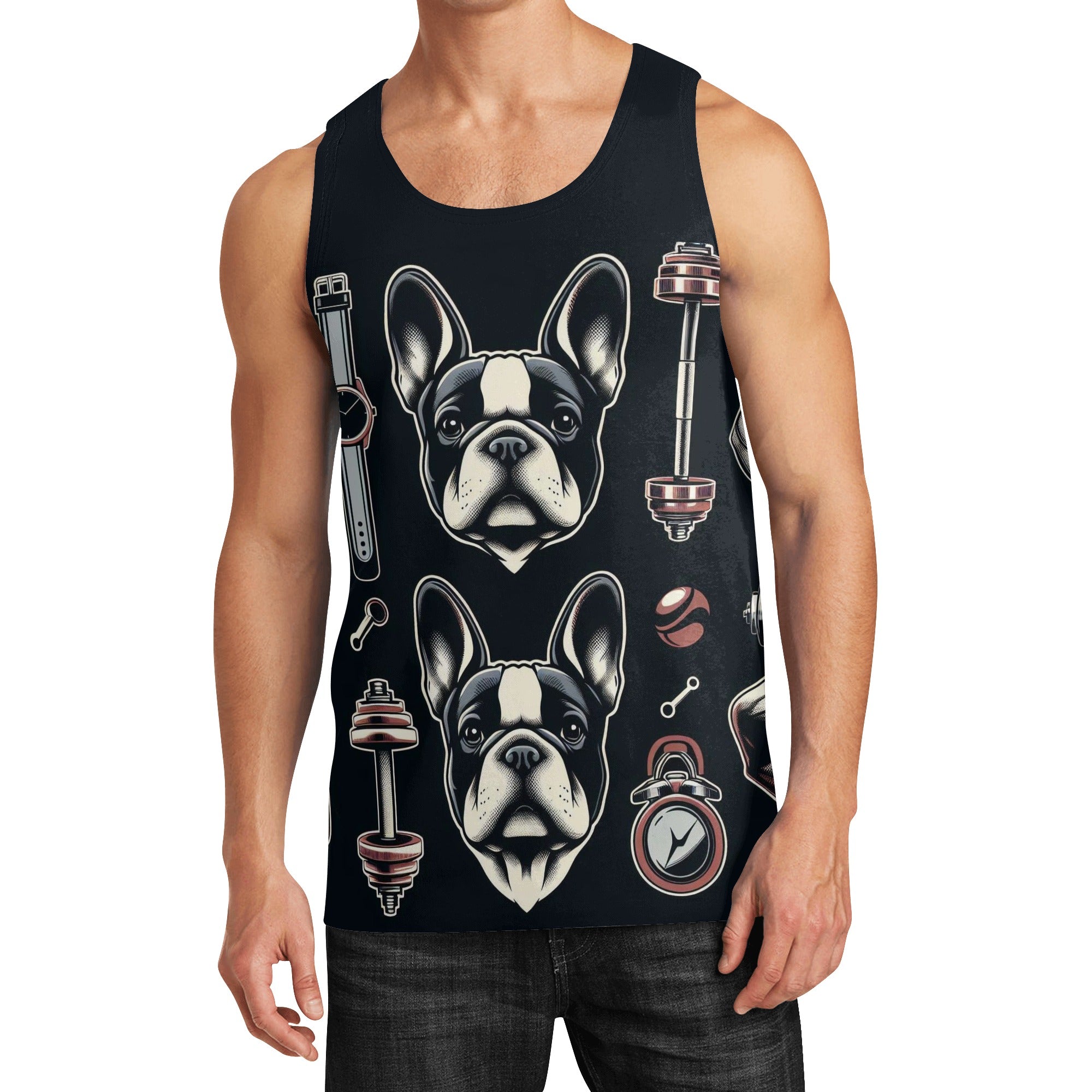 French Bulldog Premium Kobe - Frenchie Men Tank Tops Summer Wear